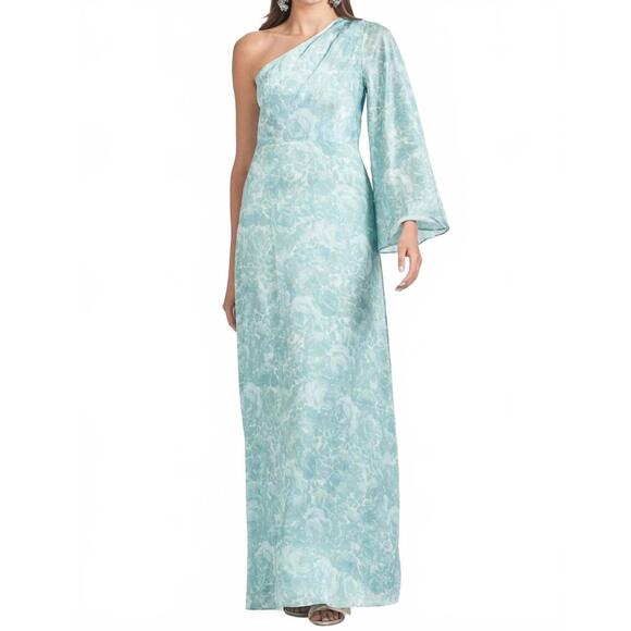 NEW SACHIN & BABI keely maxi gown in sage painted floral